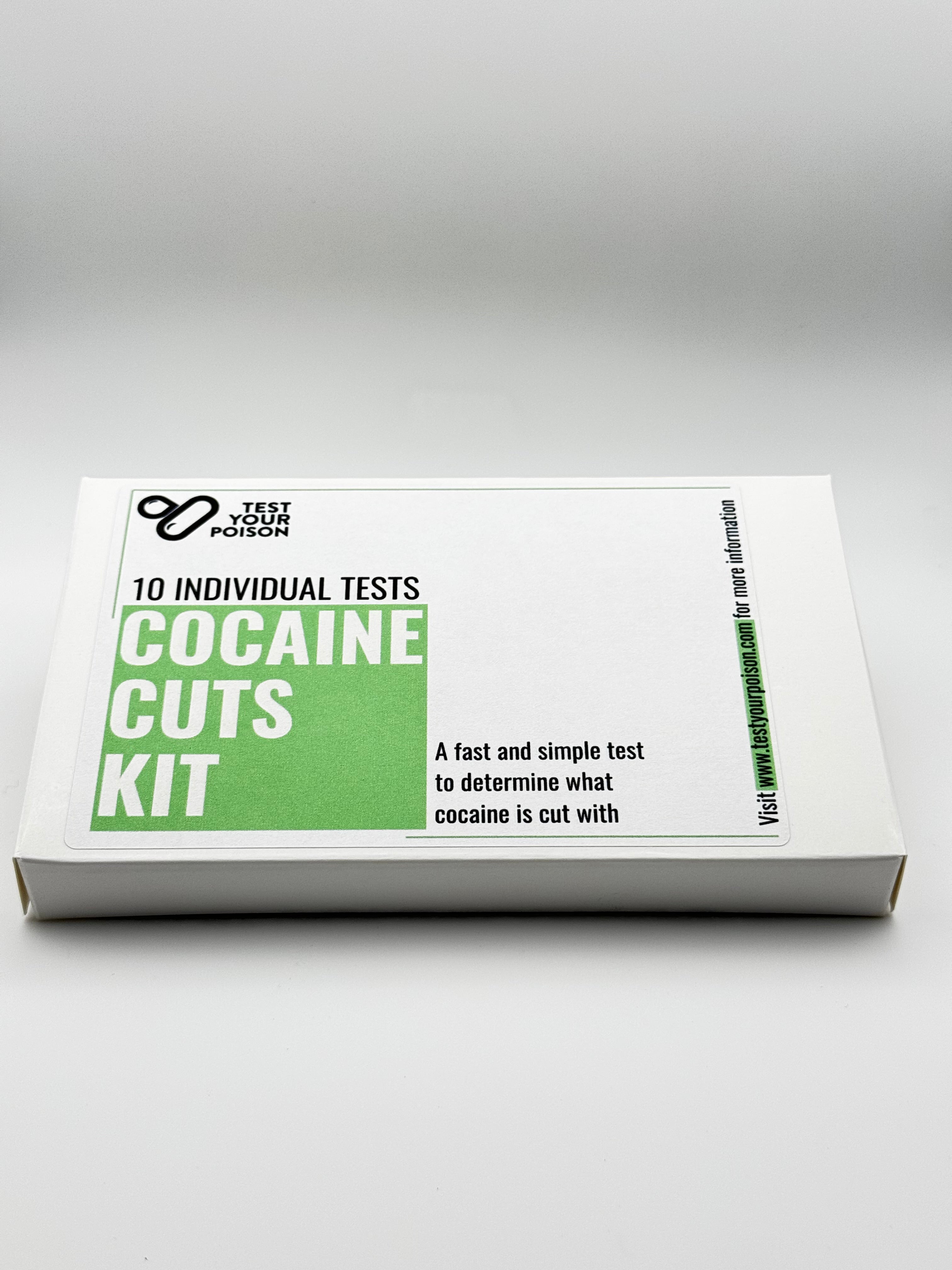Cocaine cuts kit packaging on a white background