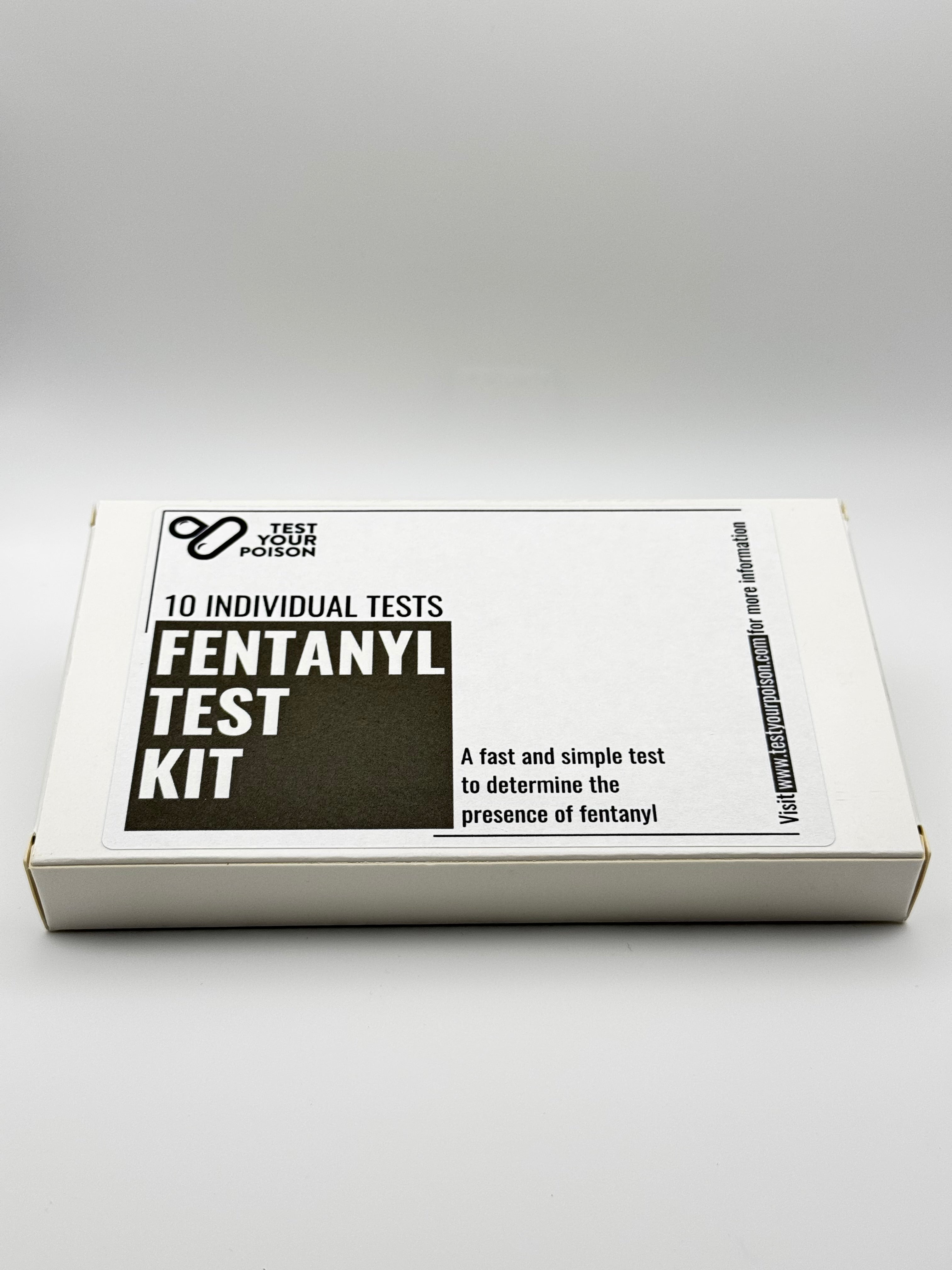 Fentanyl test kit on a white background