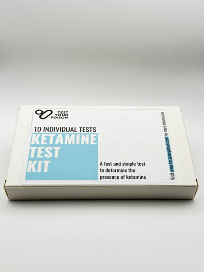 Ketamine test kit box on a white background