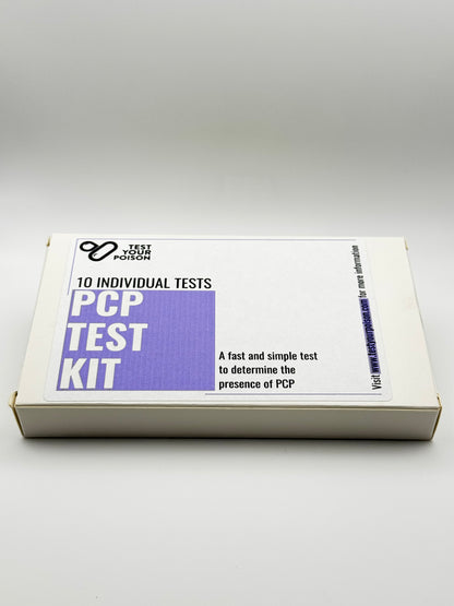 PCP test kit box on a white background