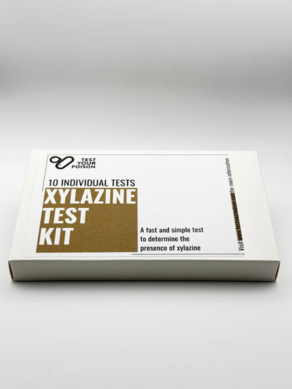 Xylazine test kit on a white background