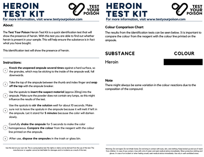 Heroin Test Kit Instructions
