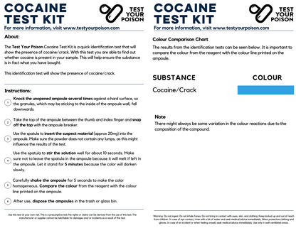 Cocaine Test Kit Instructions