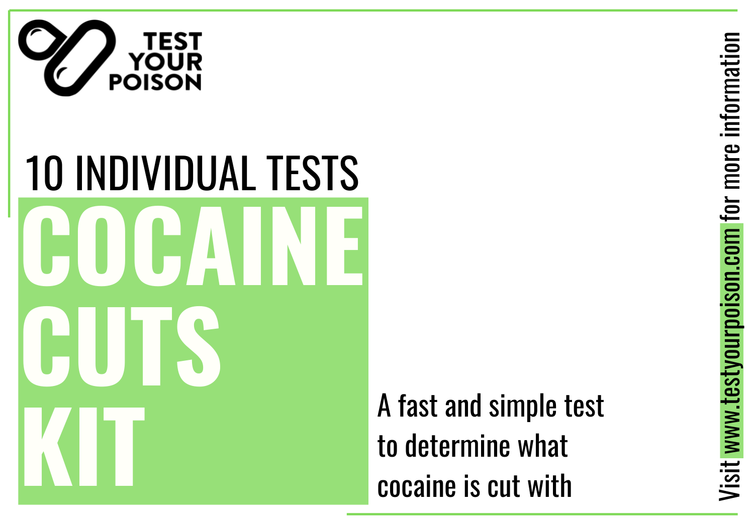 Cocaine Cuts Test (Ten Kit) Package