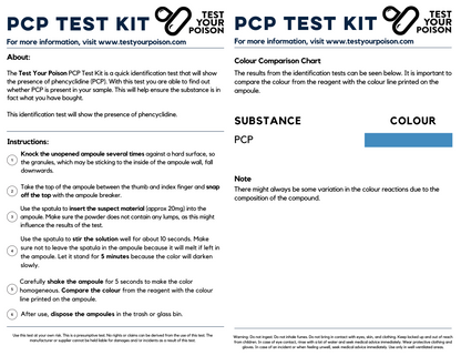 PCP Test Kit Instructions
